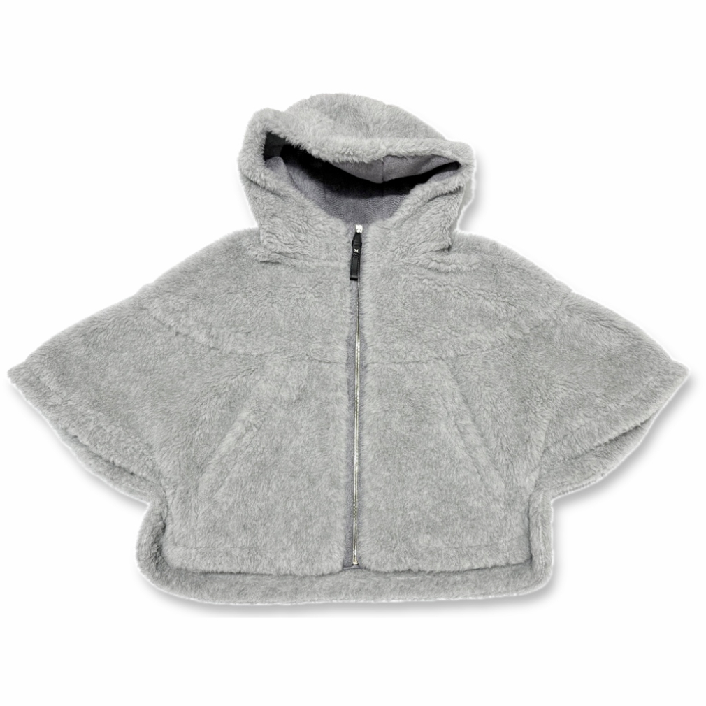 マックスマーラ　テディベア ペタロ(PETALO) ポンチョ　ケープ  グレー #ML MaxMara