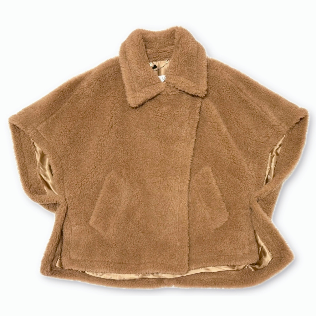 マックスマーラ　テディベアケープ　テべ(TEBE) ポンチョ キャメル MaxMara
