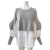 ボリューム袖が可愛い　ニット×シャツの重ね着風トップス　　#S #M #L #XL