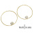 Melissa Mcarthur Jewellery ロンドン発ワイヤージュエリー22kゴールド　淡水パールピアス　フープ　メリッサマッカーサージュエリー