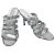 マノロブラニク　ミュールサンダル　シルバー　#35　MANOLO BLAHNIK