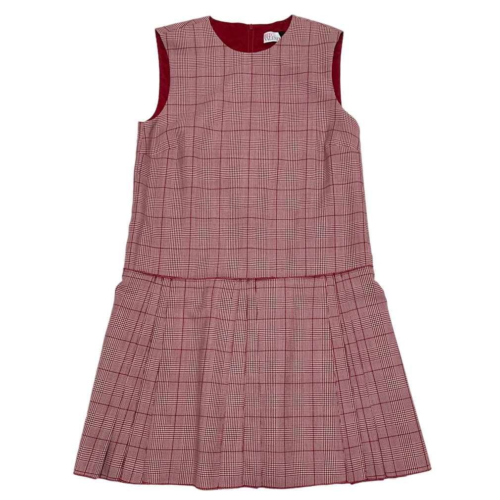 レッドヴァレンティノ　プリーツワンピース　グレンチェック ボルドー　#40　RED VALENTINO
