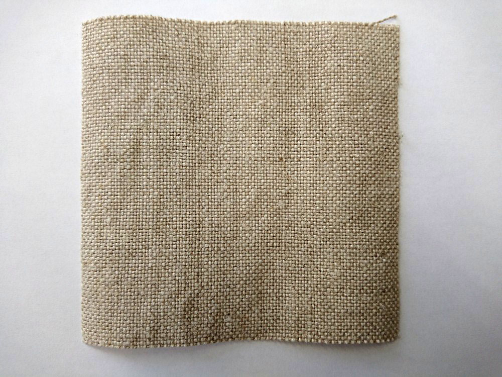 麻　平織　生地　生成