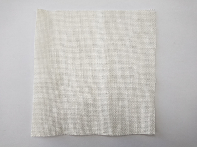 麻　平織　生地　白　色