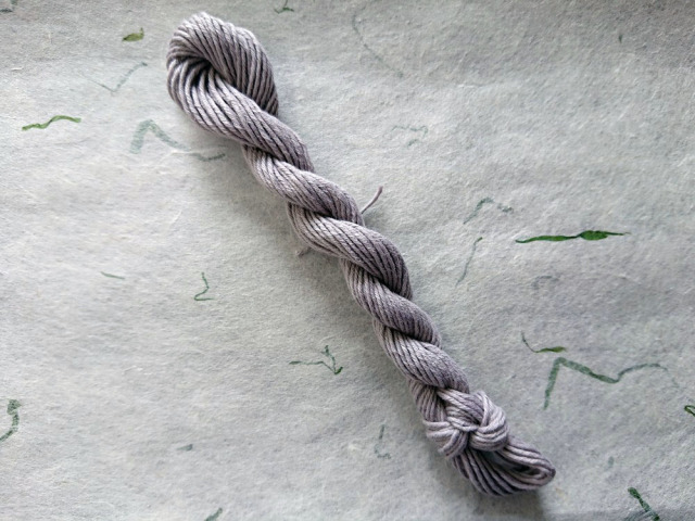 りんご染め 糸 こぎん 刺し子