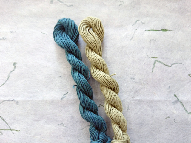 緑　みどり　草木染　糸