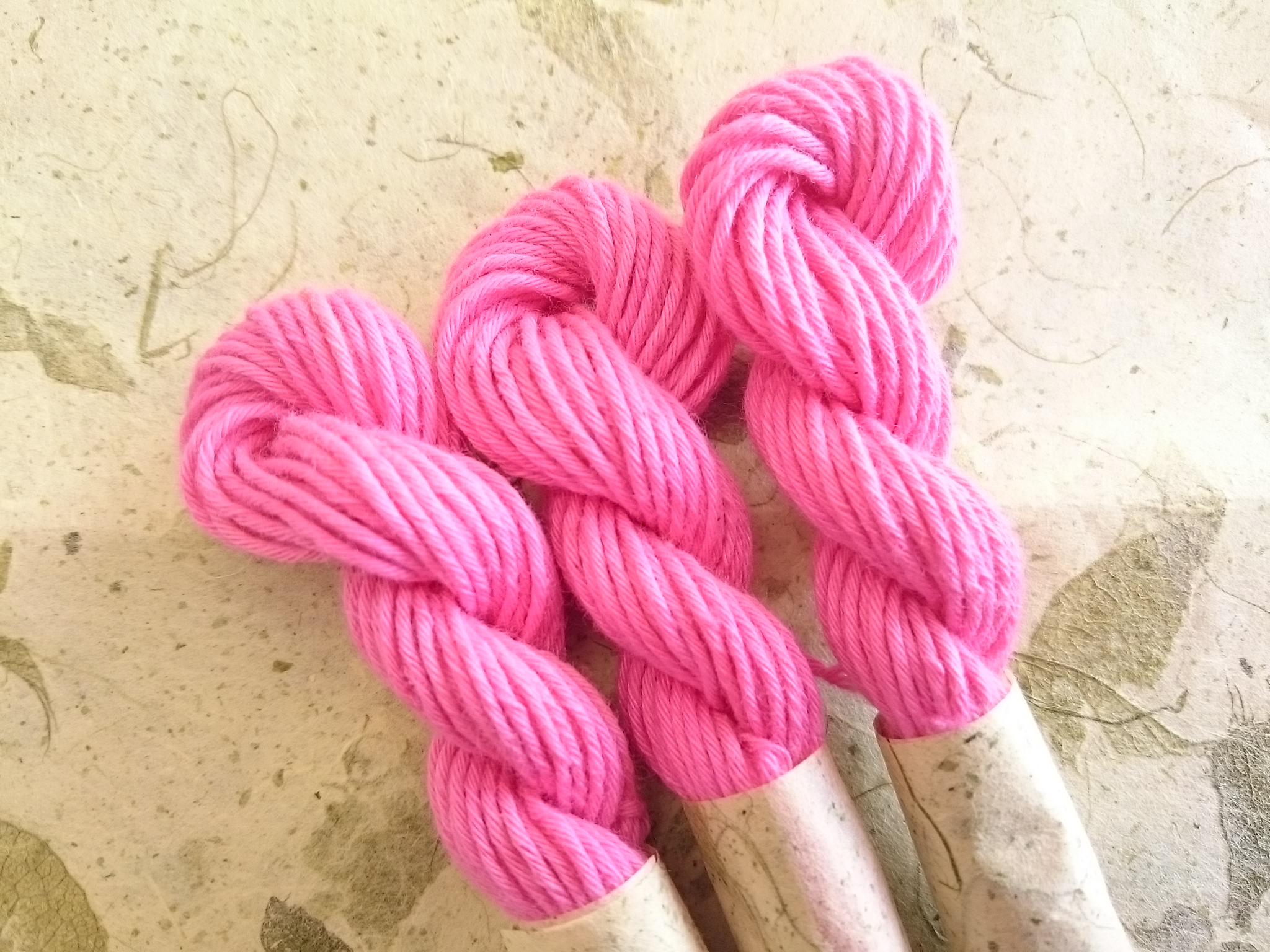 国産　紅花　染め糸　淡　セット