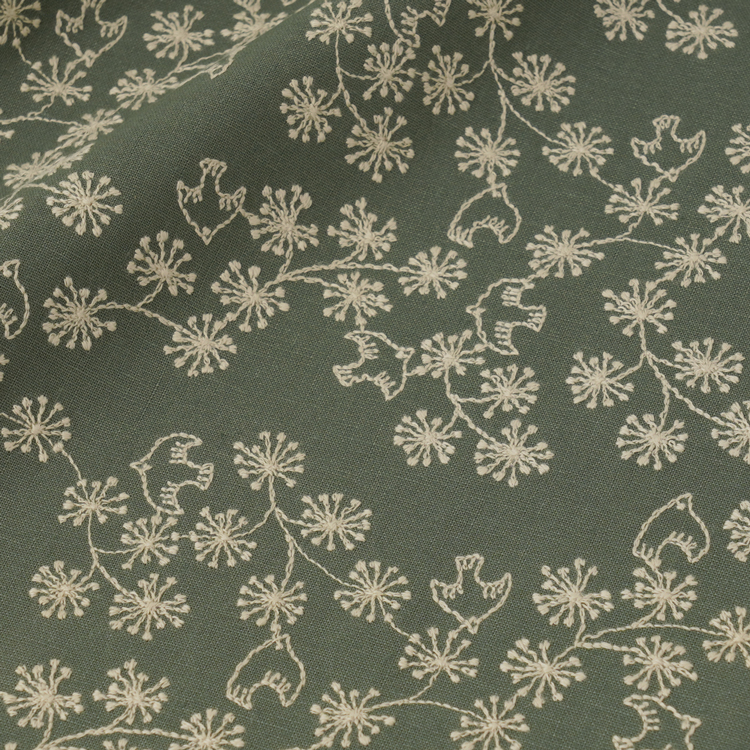 HIRVI 刺繍生地 小鳥のポルカ