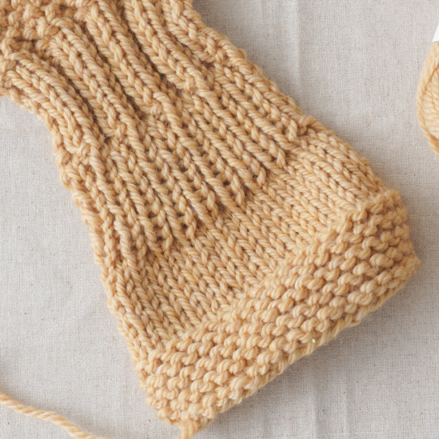 原ウール ニットワーム 毛糸 メランジ 極太 編み地