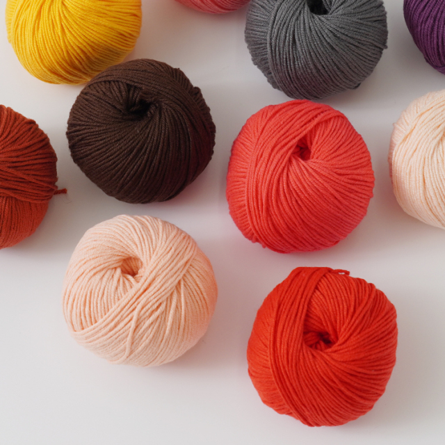 Knitworm 10colors cotton acrylic 10色コットンアクリル 合太