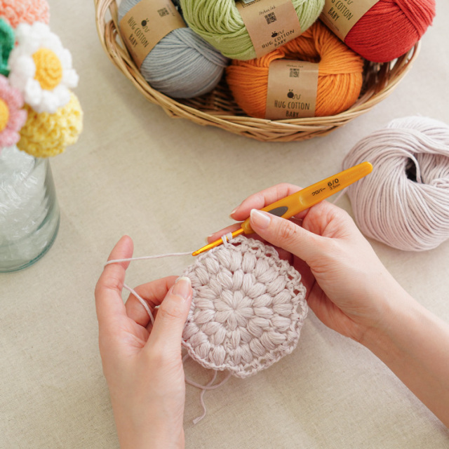 Knitworm HUG COTTON BABY ハグコットンベビー 並太 30g(約81m) 日本製 イメージ2