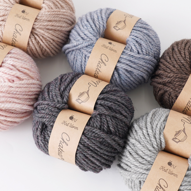 Knitworm Chatea Uva メランジ極太 1玉