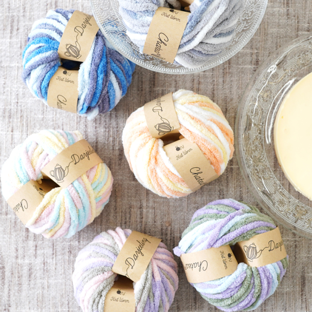 Knitworm 毛糸 1玉 超極太 チャティカラフルモール 40g(約32m) ポリエステル100%