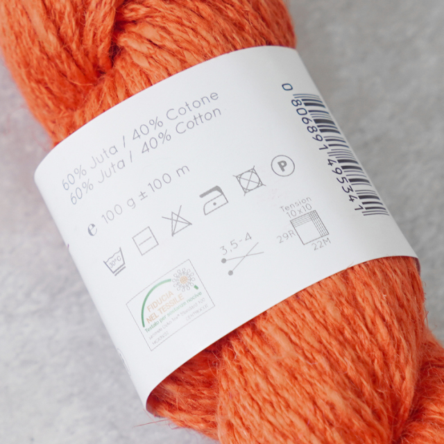 Laines du Nord ナチュラルバッグ 3かせセット 極太 100g(100m) ジュート60%、コットン40% イタリア