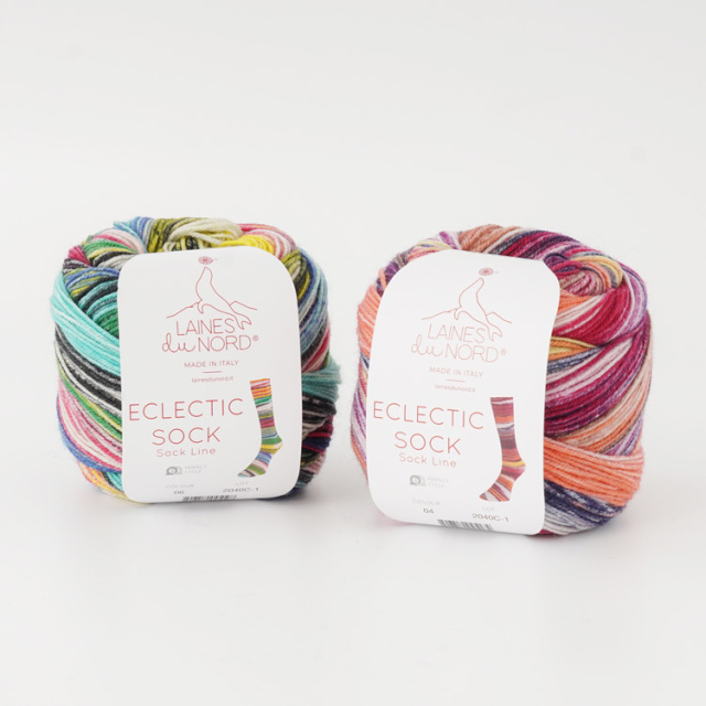 Laines du Nord  ECLECTIC SOCK Sock Line 中細 100g(420m) カラフルな毛糸