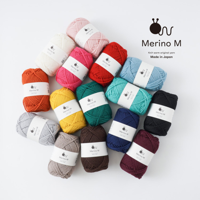 Knitworm MerinoM メリノ並太 並太 40g(約80m) 8色パック