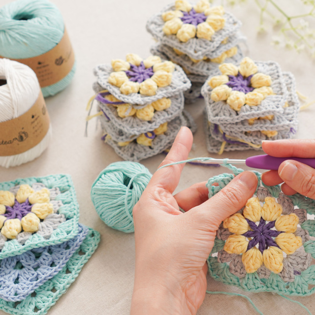 Knitworm Chatea Assam リサイクルコットン 並太 30g(60m) 10玉セット　イメージ４