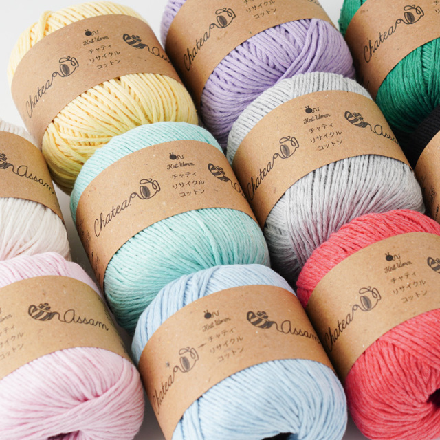 Knitworm Chatea Assam リサイクルコットン 並太 30g(60m) カラーバリエーション