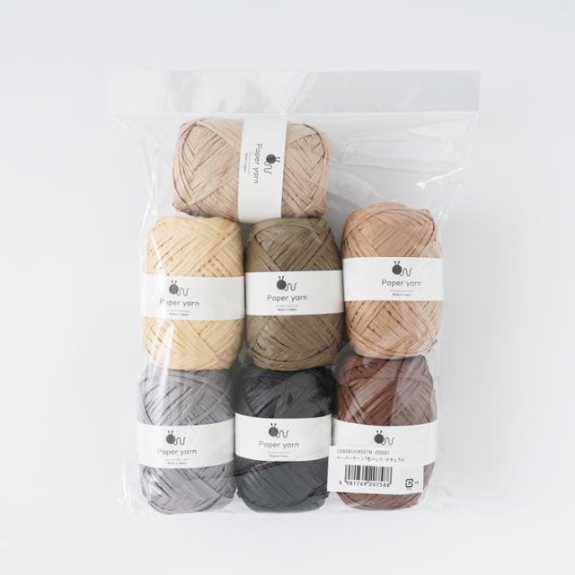 Knitworm Paper yarn ペーパーヤーン 極太 30g(77m) 7色パック