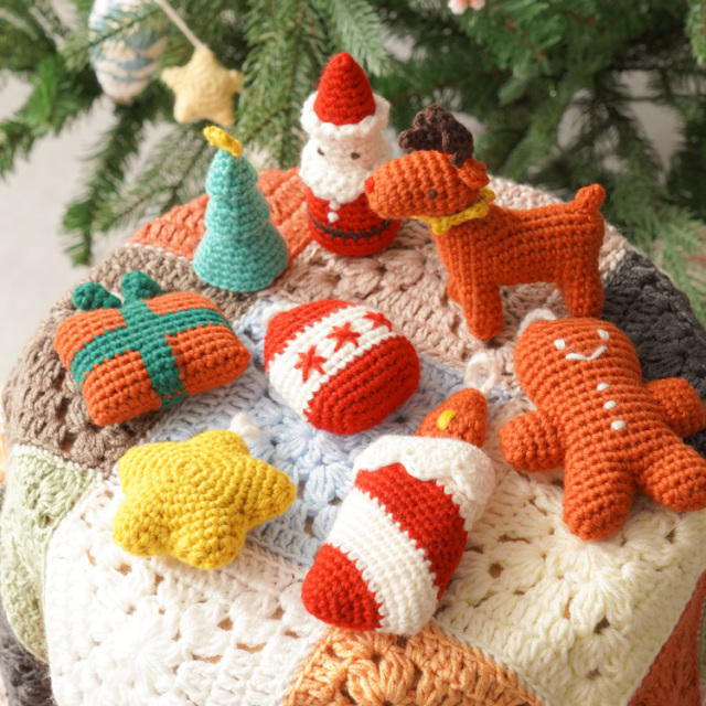 ＼送料無料／ 編み物キット 【季節の糸セット】クリスマス