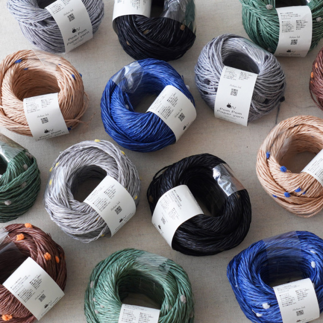 【レスキュー糸セット】 Knitworm Pom Pom Paper yarn ポンポンペーパーヤーン 並太 30g(約51m)
