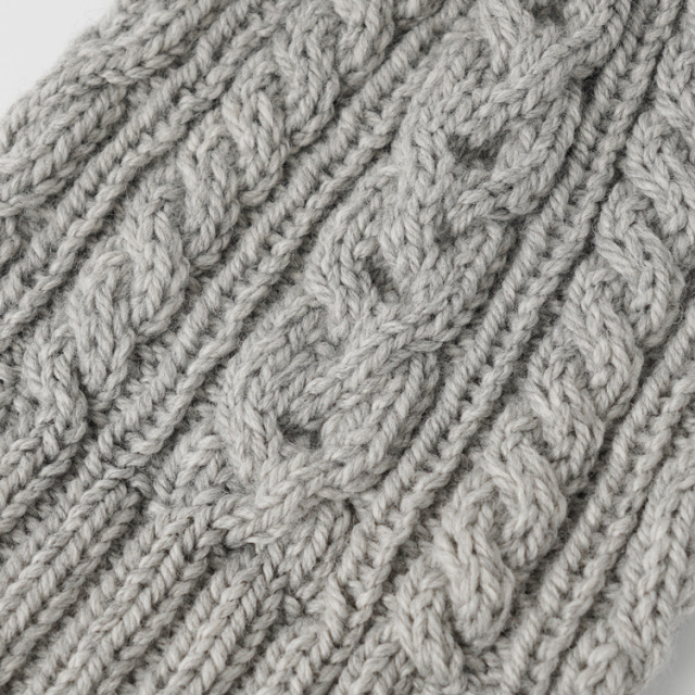 編み物キット #2-4 アラン模様の帽子キット