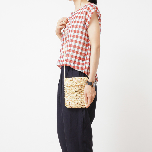 編み方動画あり】編み物キット #1-5 ミニショルダーバッグ 手編み糸と