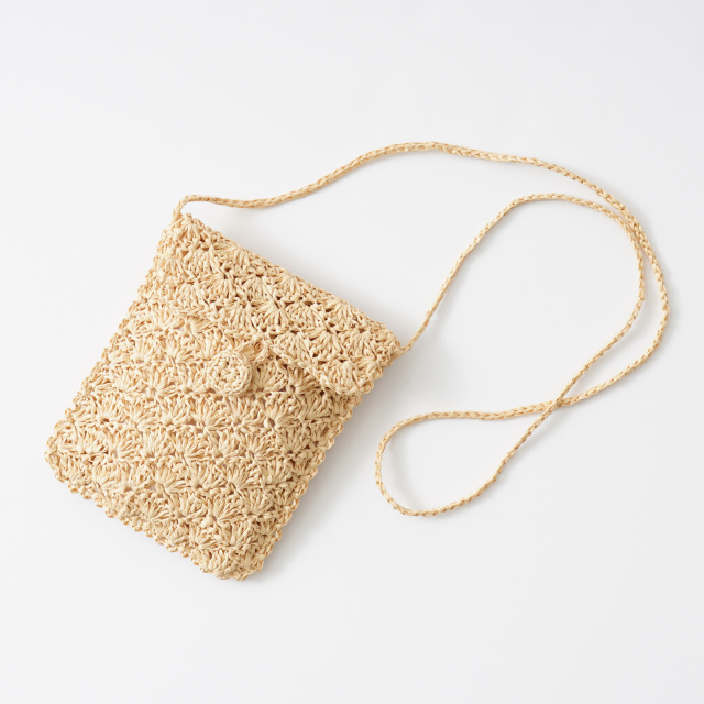 編み方動画あり】編み物キット #1-5 ミニショルダーバッグ 手編み糸と