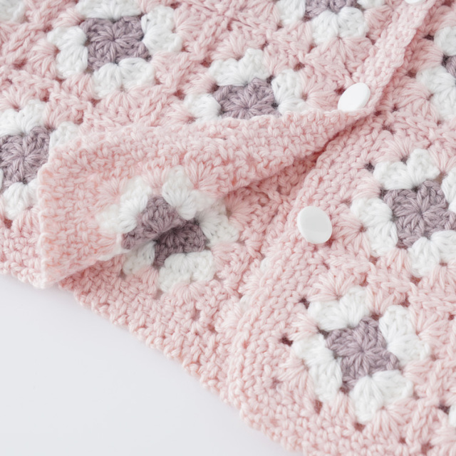 ハンドメイド　手編み　ベスト　レッド　ピンク フリーサイズ】コットン100%糸 かぎ針編みのベスト 編み物