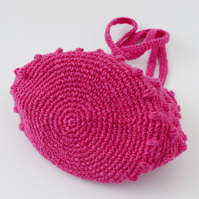knitworm 編み物キット #6-2 持ち手長めのピンクバッグ