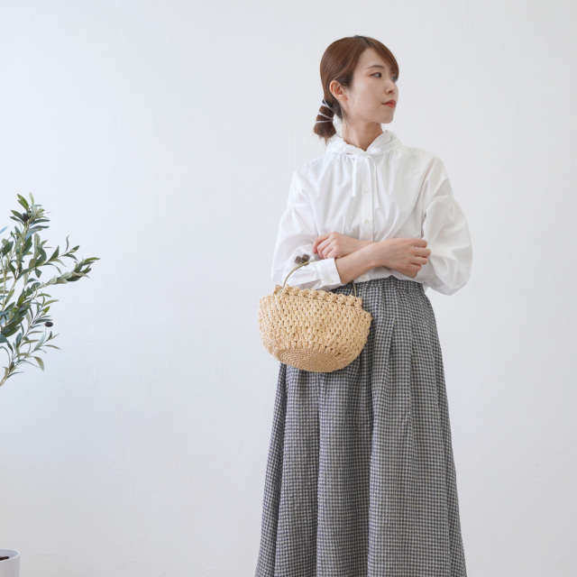 knitworm 編み物キット #6-3 ベンリー口金使いのかごバッグ