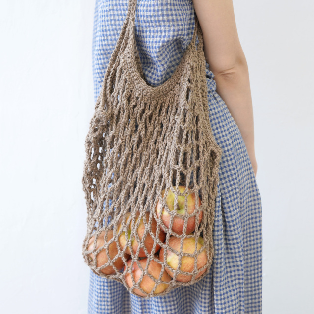 knitworm 編み物キット #6-9 ネット編みのバッグ