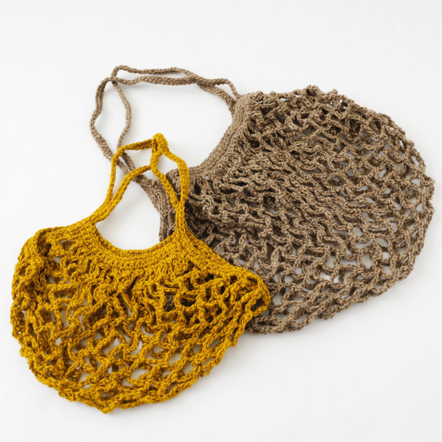 knitworm 編み物キット #6-9 ネット編みのバッグ