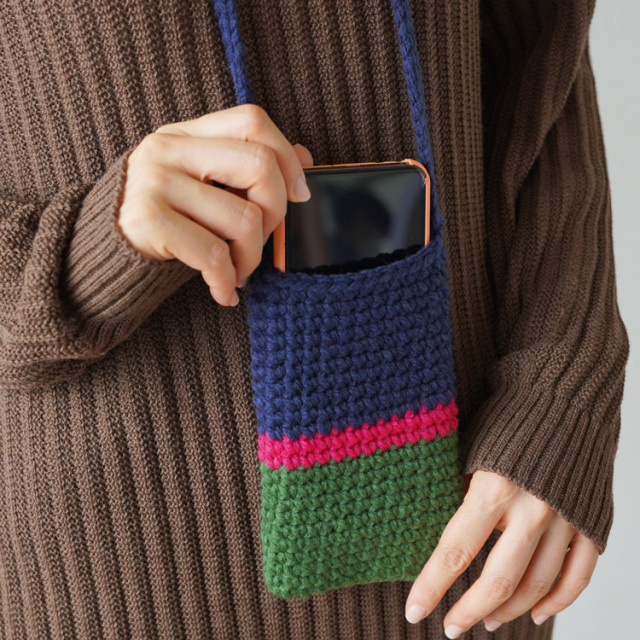 編み物キット BC-4 2タイプのスマホショルダー