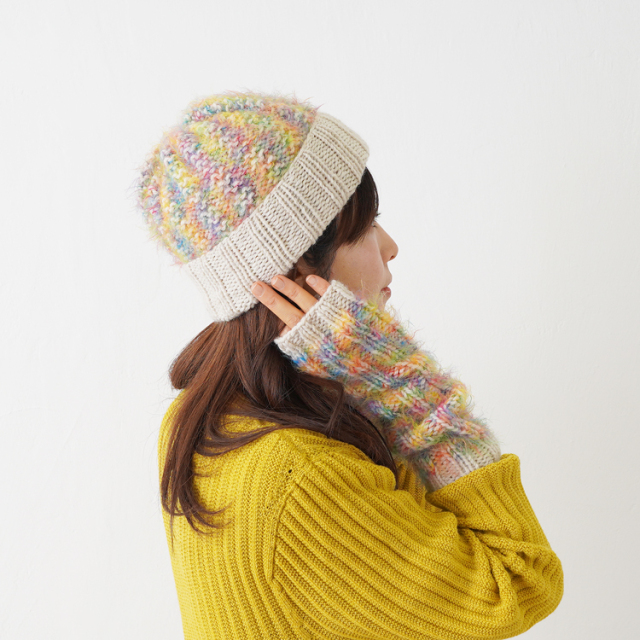 ふわふわの帽子