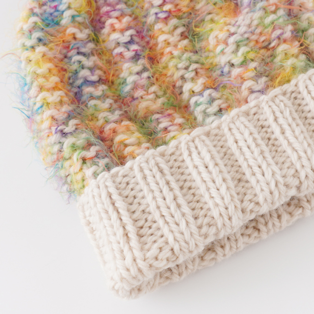 ふわふわの帽子