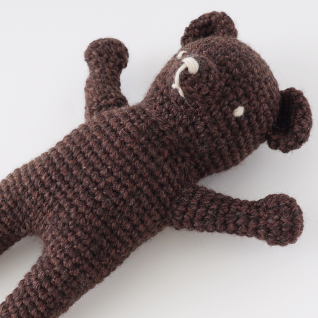 編み物キット #8-5 まっすぐ立ちのクマさん 手編み糸と生地 イトヘンラボ