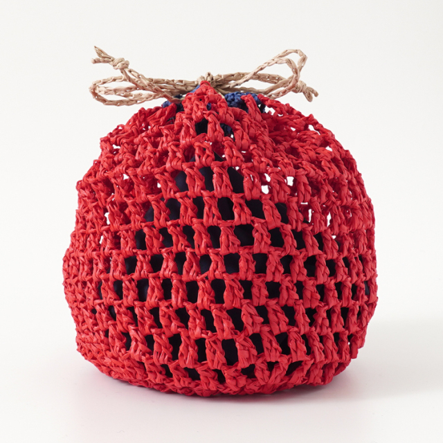 レア hitotsubusha 一粒舎 編み巾着バッグ レア hitotsubusha 一粒舎