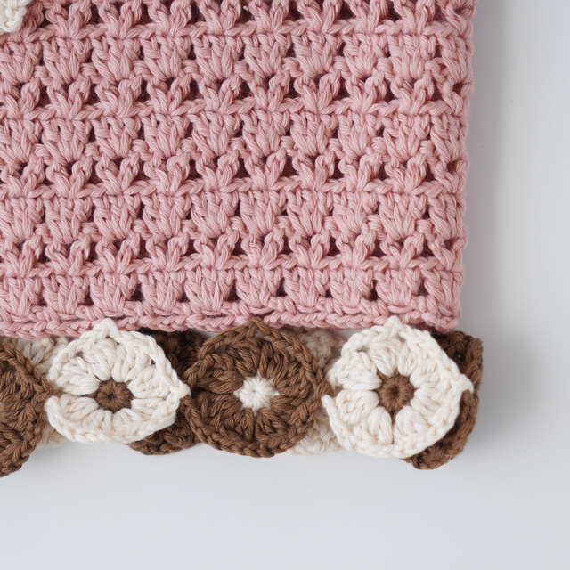 編み物キット #11-6 柄モチーフのベビーベスト