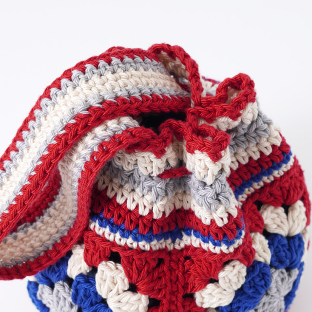 knitworm 編み物キット #10-5 モチーフつなぎの巾着