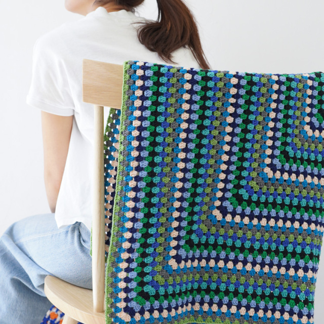 knitworm 編み物キット #10-9 グラニーモチーフブランケット