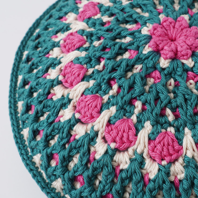 knitworm 編み物キット #10-10 モロッカン風クッションカバー