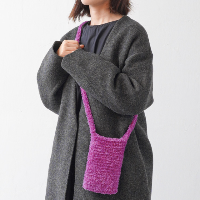 編み物キット #17-4 ファーのスマホショルダー