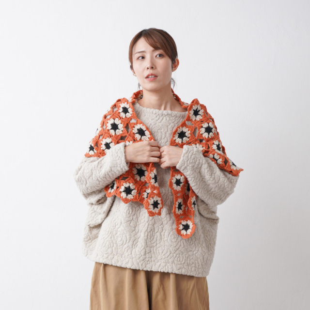 編み物キット #18-3 モチーフつなぎの台形ショール