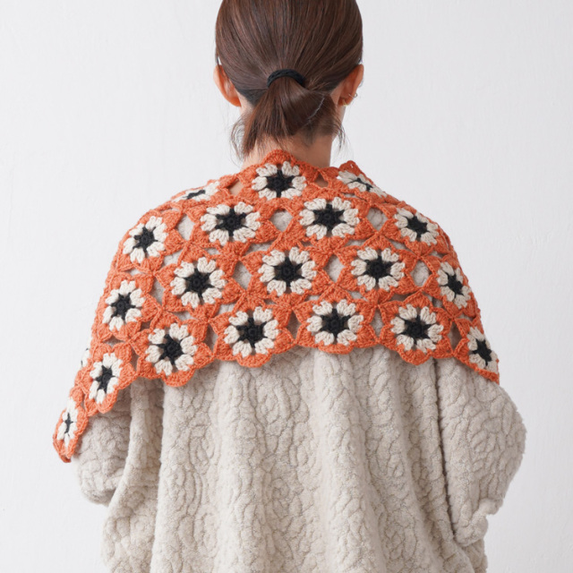 編み物キット #18-3 モチーフつなぎの台形ショール