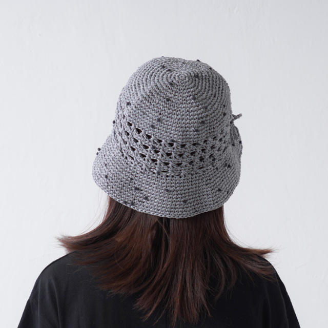 編み物キット #20-2 ポンポン透かし編みの帽子