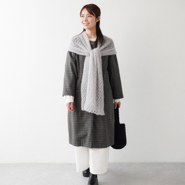 #21-7 スーパーキッドモヘアの無重力ストール 10910uv55218