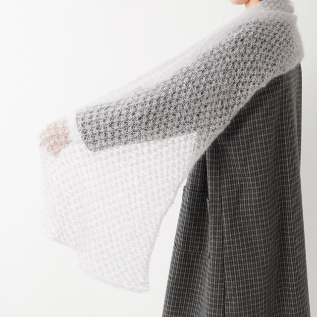 #21-7 スーパーキッドモヘアの無重力ストール 10910uv55218