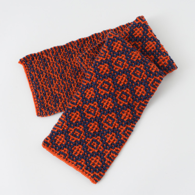 #21-8 すべり目模様のミニマフラー 10910uv55219