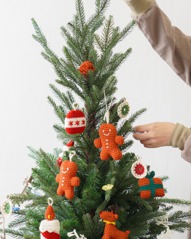 編み物キット クリスマスのあみぐるみオーナメント T22-8